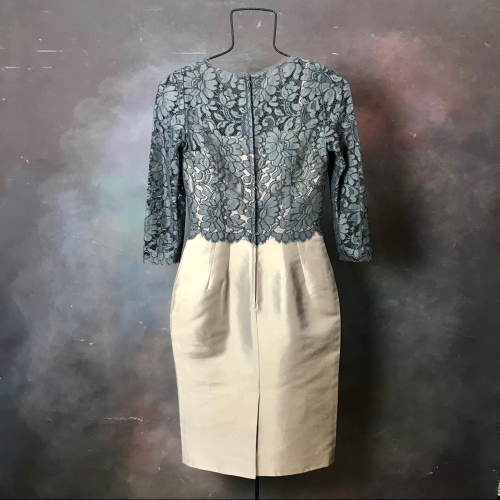 Dolce Gabbana Sheath Dress Lace Top Silk Bottom - Picture 7 of 7